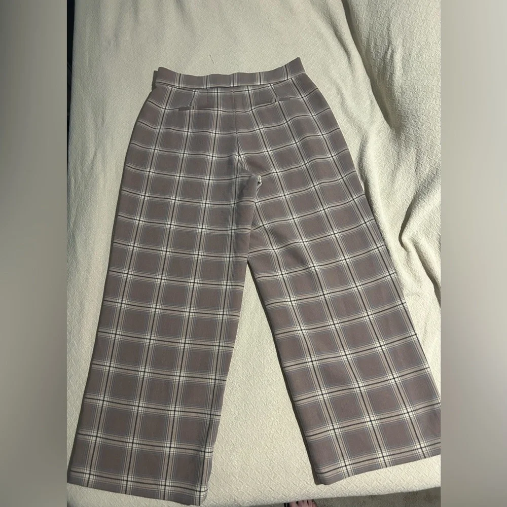 Torrid Plaid Wide-Leg Pants - Tan - Picture 4 of 8
